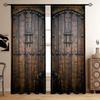2 панели/комплект ретро деревянные двери узор шторы разные размеры окна полиэстер спальня гостиная стиль домашнее украшение