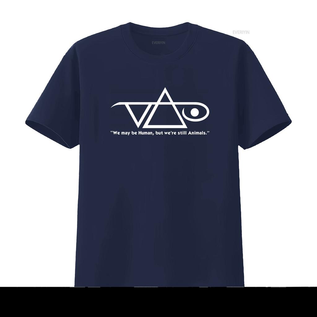 Human Animal T Shirt with Unique Symbolic Design Perfect for Music Lovers and Style Enthusiasts vintage Washed Slightly
