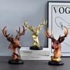 Modern Deer Statue Minimalist Animal Sculpture Art Craft Deer Ornament  Tea Table