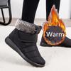 Женские зимние сапоги на толстом плюшевом меху, женские ботильоны, непромокаемая нескользящая прогулочная обувь для мам, короткие сапоги