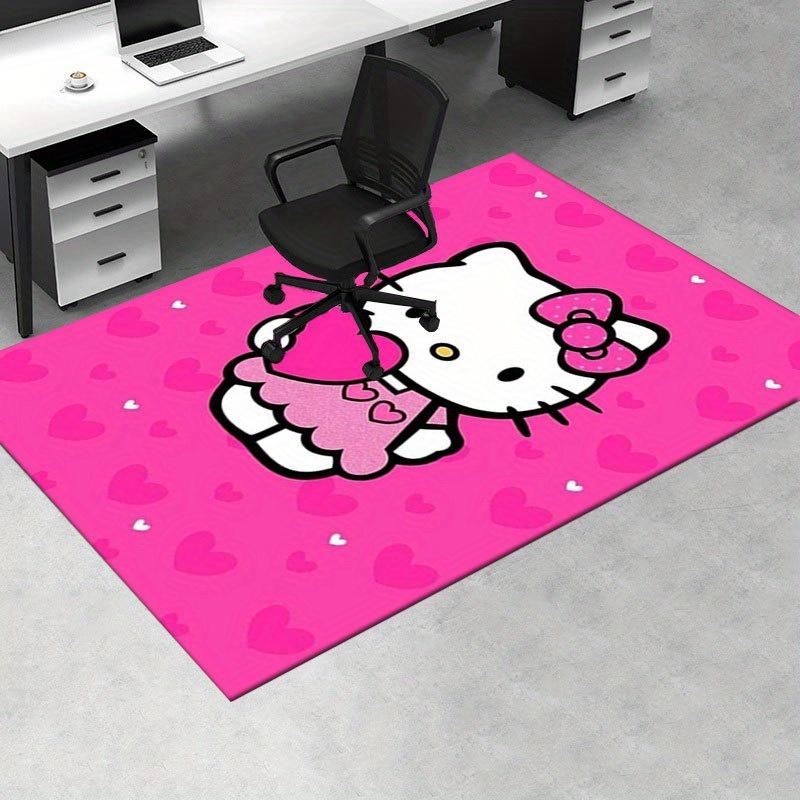 1 шт. Sanrio Hello Kitty Ковер для офиса с принтом русалки Прямоугольный коврик под стол, Идеальный декор для гостиной, спальни, кухни, Нескользящий пол
