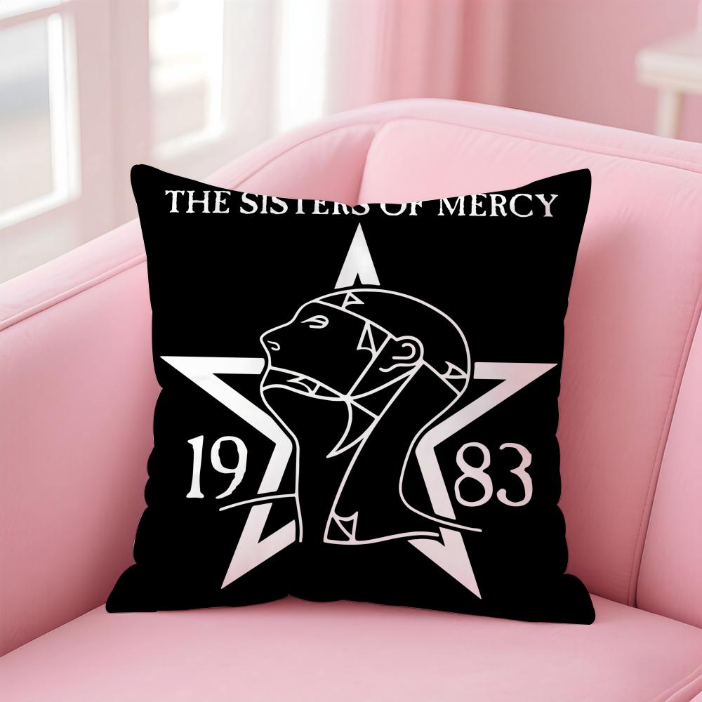 Бренд Готический The S-Sisters Of M-Mercy Наволочка Чехол для Подушки Мягкая Кожевенная Ткань Комфорт и Скрытая Молния