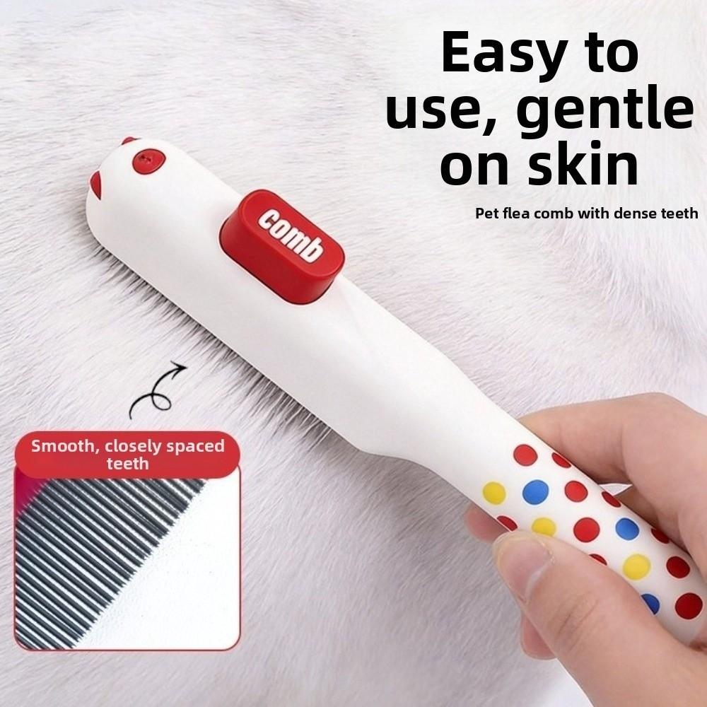 One-Click Depilation Bear Shape Pet Flea Comb Efficient Anti-knot Cat Hair Remover Comb Portable Pet Hair Knotting Comb Cat Care