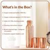 Copper Drinkware Gift Set – Embossed Design with 1 Bottle (900 ML) & 2 Glasses (300 ML) in a Blue Box – Gifting Item for Diwali, and Festive Occasions