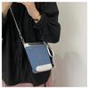 Ielgy Fashion Casual Bucket Bag Trendy All-Match Denim Shoulder Bag High-End Simple Cross-Body Bag