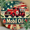 Винтажная жестяная вывеска Mobil Oil Автозаправочная станция Металлическое настенное искусство Сельский Декор
