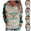 Women's Printed Round Neck Long Sleeve Pullover Casual Sweatshirt
