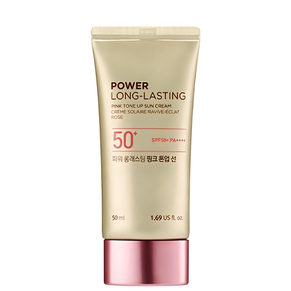 The Face Shop Power Long-Lasting Pink Tone-Up Sun Lotion SPF50+ PA++++, 50ml, 1 Piece