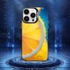 Yellow Fruit lemon Art Phone Case For iPhone 16,15,14,13,12,11,XS,Mini,Pro,MAX Black Matte Shockproof Cover