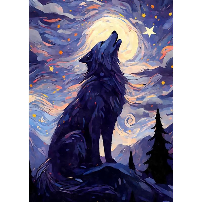 Звездная ночь Животные Кот Бобр Утконос Олень Ретро Милый Постер с Животными Холст Живопись Настенные Картины Домашний Декор Комнаты