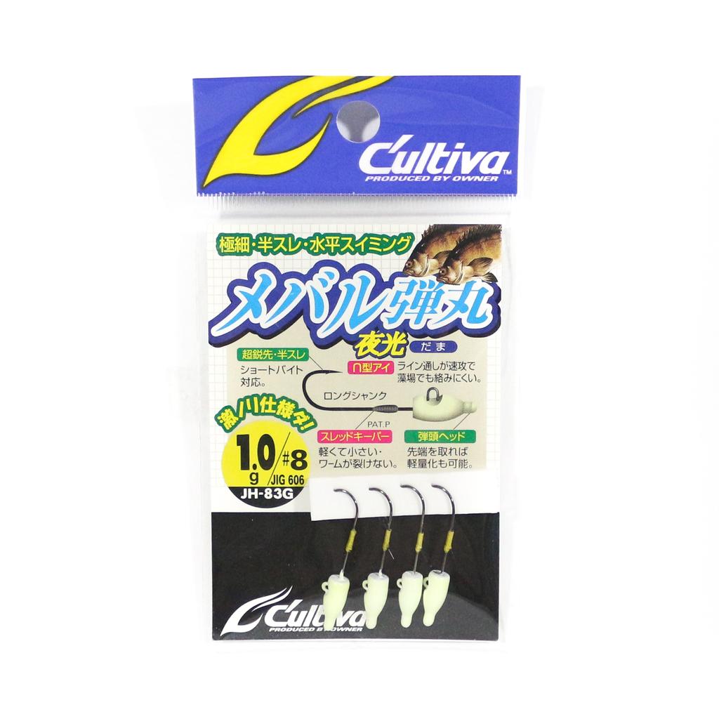 Owner JH-83G Джиг-головка Mebaru Bullet Glow 1,0 грамм, размер 8 (1543 г.)