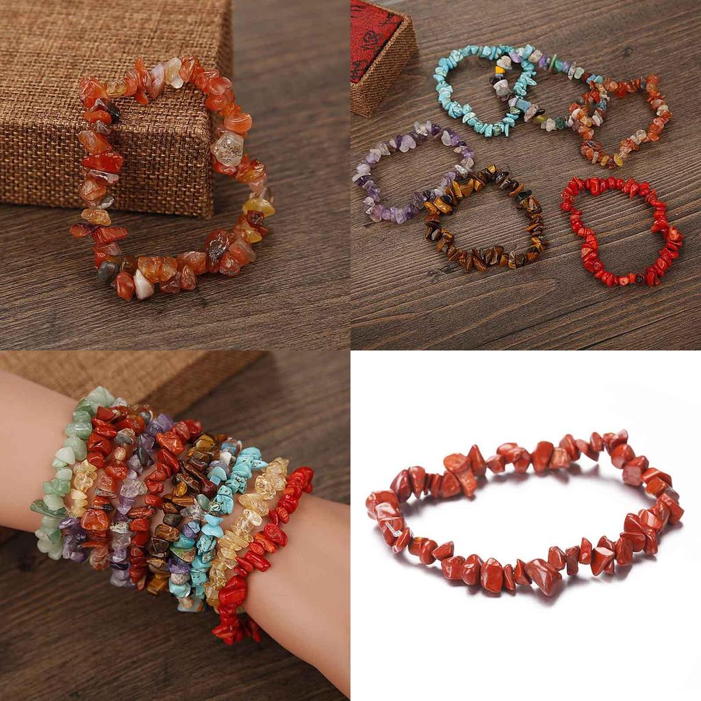 Браслет-стретч из премиальных неровных сколов горного хрусталя