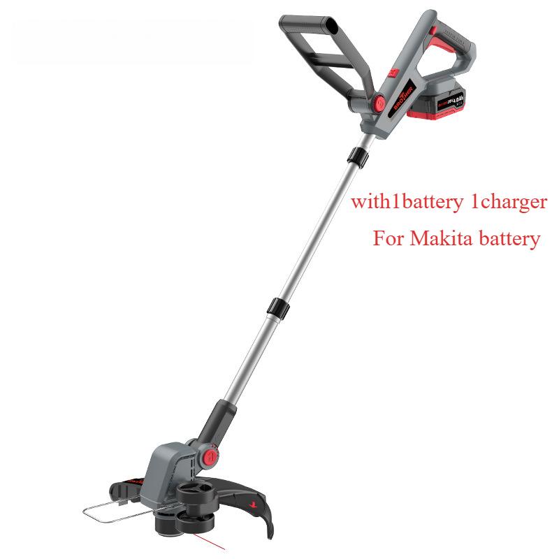 2 в 1 Регулируемая ручка Бесщеточный двигатель Беспроводной электрический триммер для травы Газонокосилка Садовая Высокая мощность для Makita/Dewakt Battery
