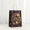 6pcs Christmas Kraft Gift Bags with Handle Elk Snowflake Christmas Tree Bronzing Paper Bag Merry Christmas Party Favors Bags