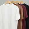 American Retro Bamboo Cotton Short-Sleeve T-Shirt - Breathable, Solid Color, Loose Fit