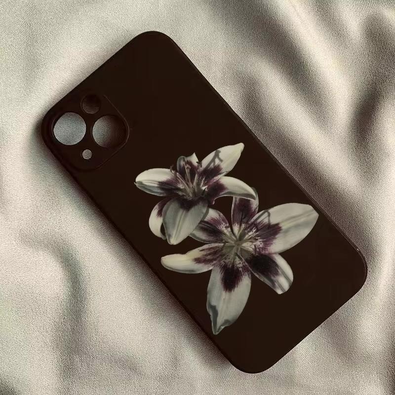 Чехол для телефона с принтом цветка лилии и орхидеи для IPhone 17 Air 16 e 15 14 13 12 11 Pro Max Plus Mini SE 2020 2022