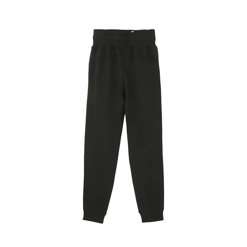 Puma Удобные однотонные трикотажные спортивные брюки с завязками на талии и логотипом, женские брюки черного цвета 686068-01