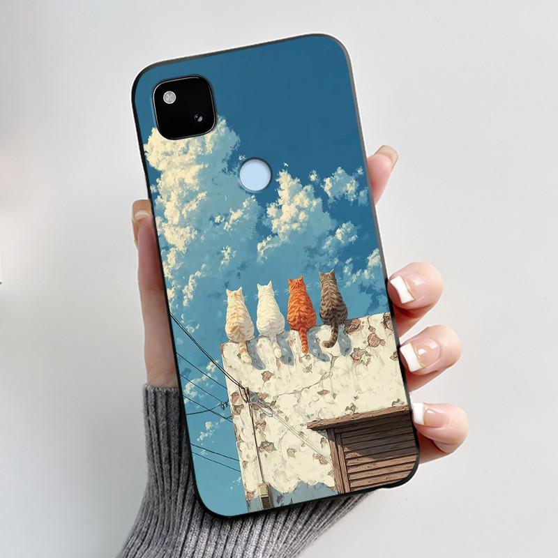 Чехол для телефона Google Pixel 4a 4G / 4a 5G, Ультратонкий, Тонкий, Эстетичный, Роскошный, Милый, Крутой, Для Мальчиков, Девочек, Мягкий Силикон, Матовый Чехол