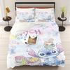 Комплект пододеяльника Стич Одеяло Постельное белье 3D Детский постельный комплект из 3 предметов 1 Пододеяльник Кинг-сайз