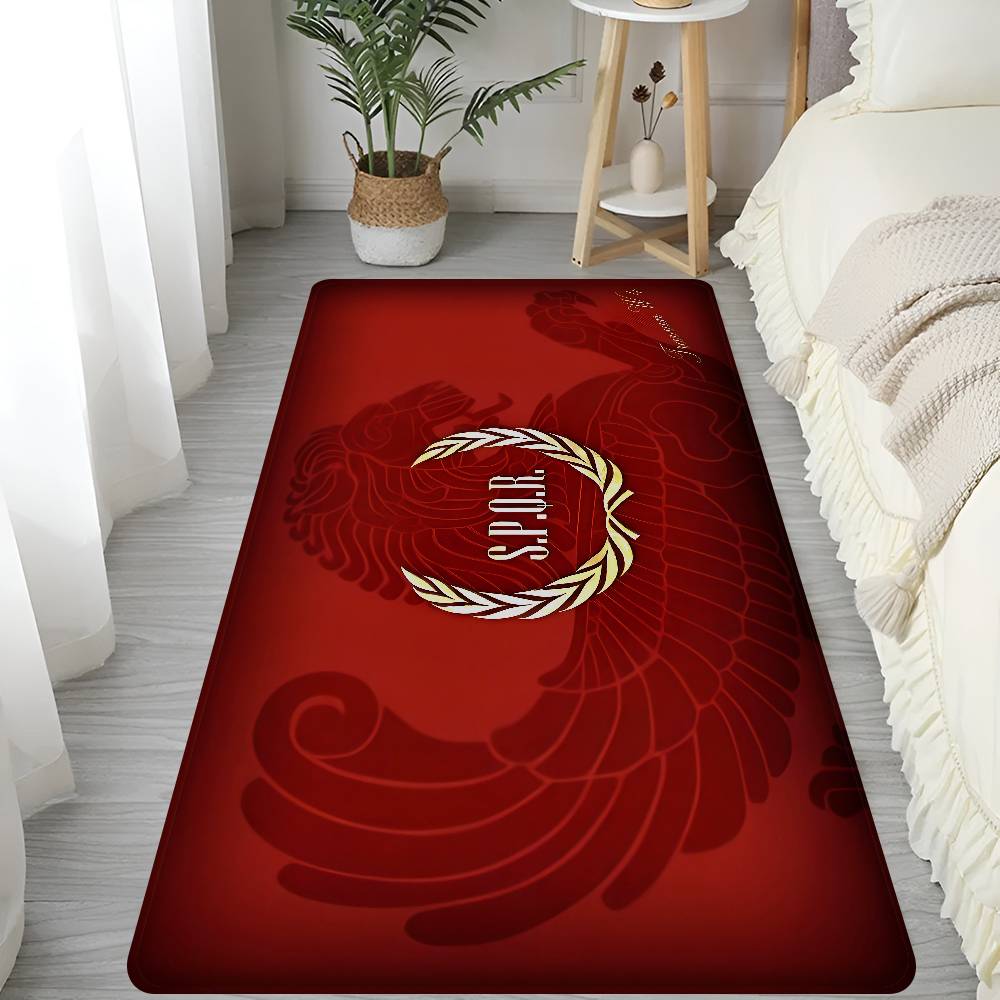Logo S-SPQR Room Mats Cheaper Anti-slip Modern Living Room Balcony Printed Welcome Rug