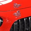 4Pcs Butterfly Car Stickers Sparkling Rhinestone Self-adhesive Easy To Apply Car Stickers for Unique Car Interior Decoration