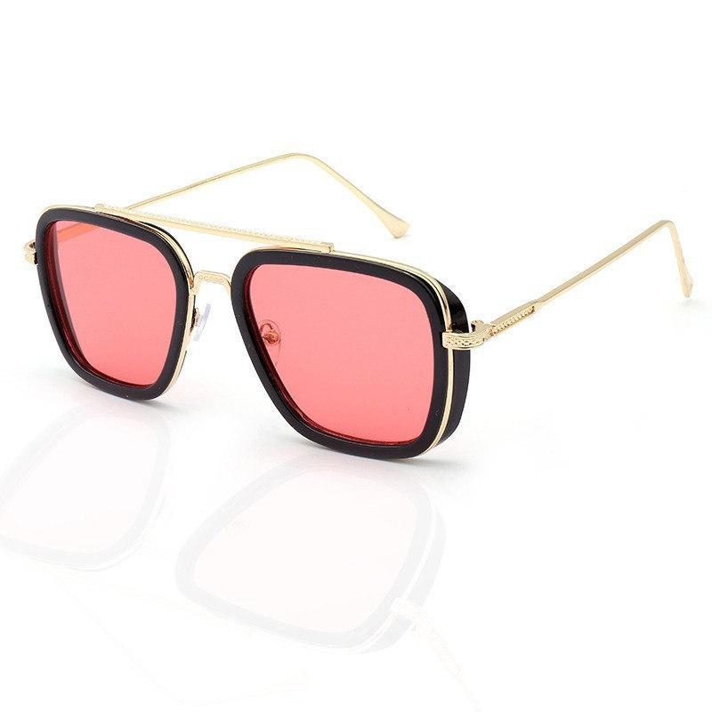Модные солнцезащитные очки в европейской и американской металлической маленькой квадратной оправе, корейская версия, очки в стиле ретро, ​​квадратные солнцезащитные очки с защитой от ультрафиолета