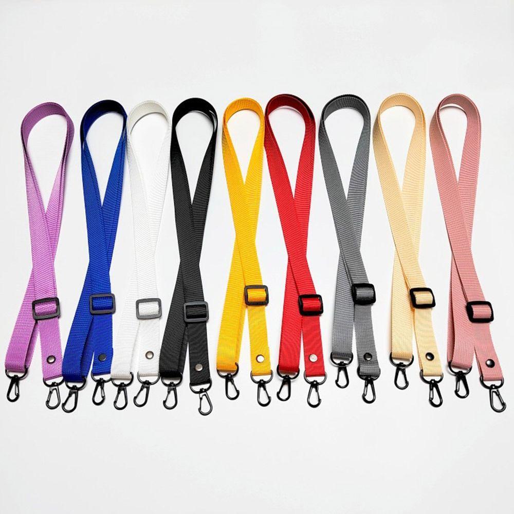 Portable Nylon Shoulder Strap Lanyard Adjustable Solid Color Crossbody Bag Strap Replacement Shoulder Bag Belt Bag Accessories