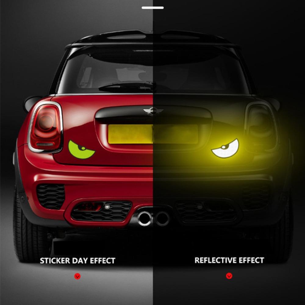 2 шт./компл. светоотражающие полоски безопасности кошачий глаз ночное предупреждение наклейки автомобильные аксессуары наклейки на окна