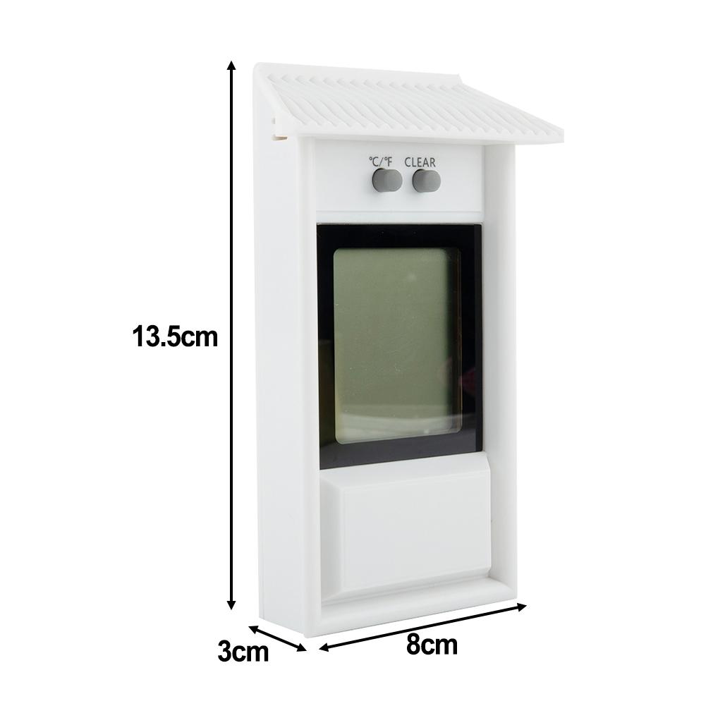 -20~50℃ Thermometer 13 X 8 X 3.2cm AAA Battery Black White