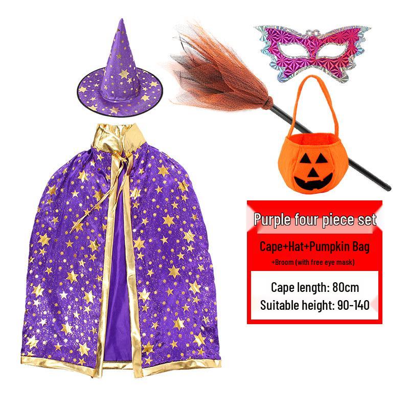 Kids' Halloween Capes: Witch & Wizard Cosplay Costumes