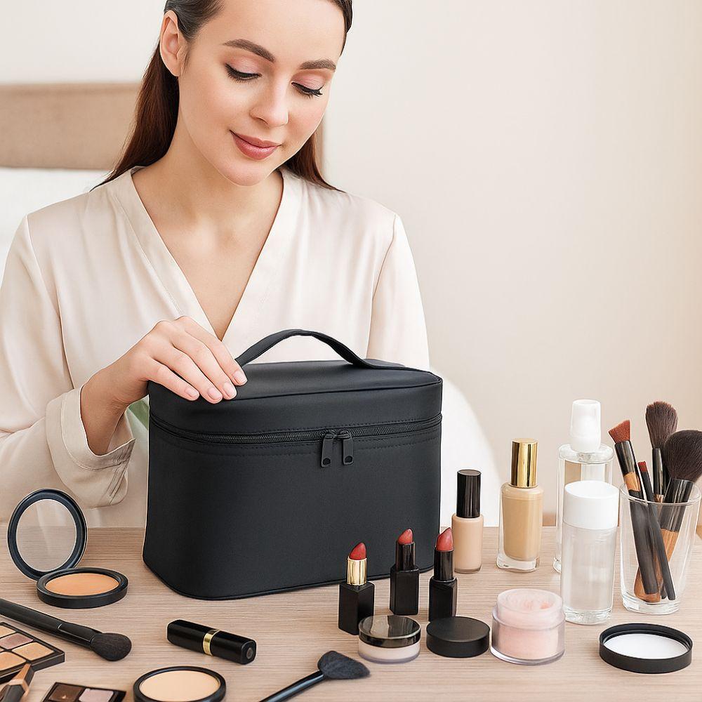 Japanese Style Cosmetics Bag Black Washing  Storage Bag Multi-functional Women's Makeup Bag  Travel