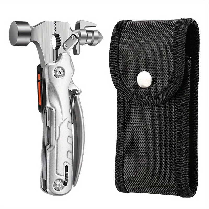 Многофункциональный инструмент-молоток для улицы имеет функцию фонарика и чрезвычайно мощный.