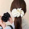 2025 New Korean Dot Floral Hair Clip Sweet Flower Banana Clip Large Hairpins Barrettes For Women Girls Hair Accessories Headwear