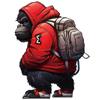 1pc Handsome Sports Gorilla Heat Transfer Sticker, DIY Iron-On Decals For Clothes, T-Shirt Making, Pillow Decorating, Clothing Supplies & Appliques