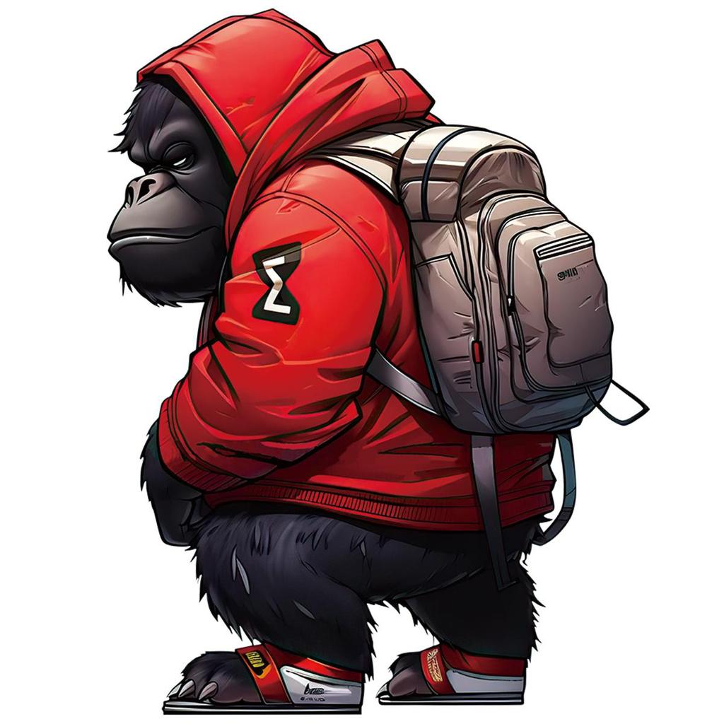 1pc Handsome Sports Gorilla Heat Transfer Sticker, DIY Iron-On Decals For Clothes, T-Shirt Making, Pillow Decorating, Clothing Supplies & Appliques