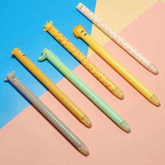 8Pcs Animal Themed Erasable Gel Pens 0.7mm Fine Tip Pens for Smooth Writing Fun Writing Tools for School Office Note Taking