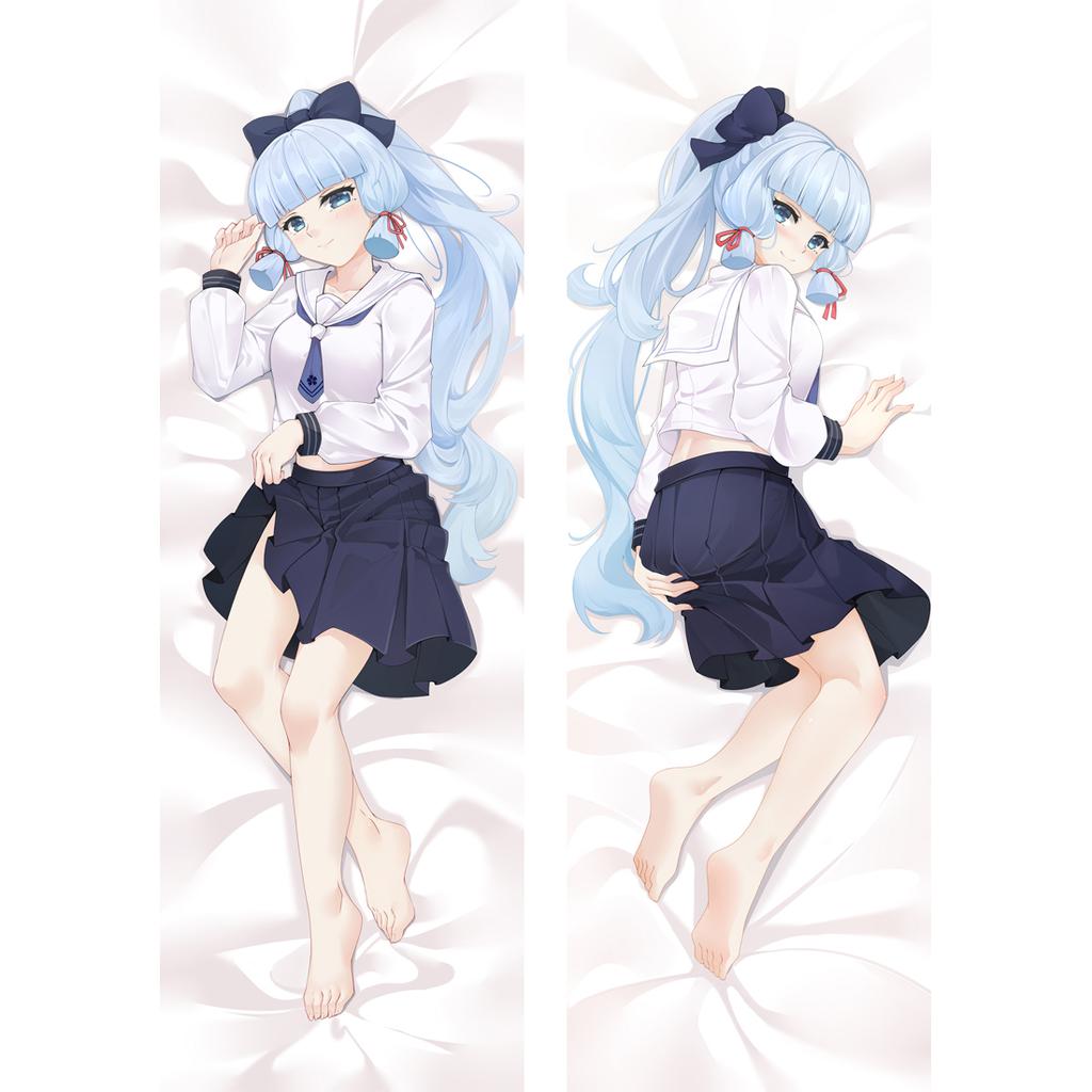 Чехол Genshin Impact аниме для косплея Dakimakura Kamisato Ayaka JK, двусторонняя наволочка для обнимания тела с принтом, подушка отаку