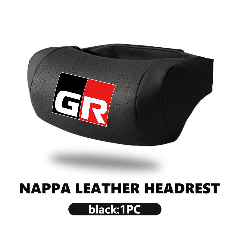 For Toyota Car Accessories Seat Headrest Auto Logo Neck Pillow GRsport Hilux Aygo Yaris Corolla Rav4 GR Auris