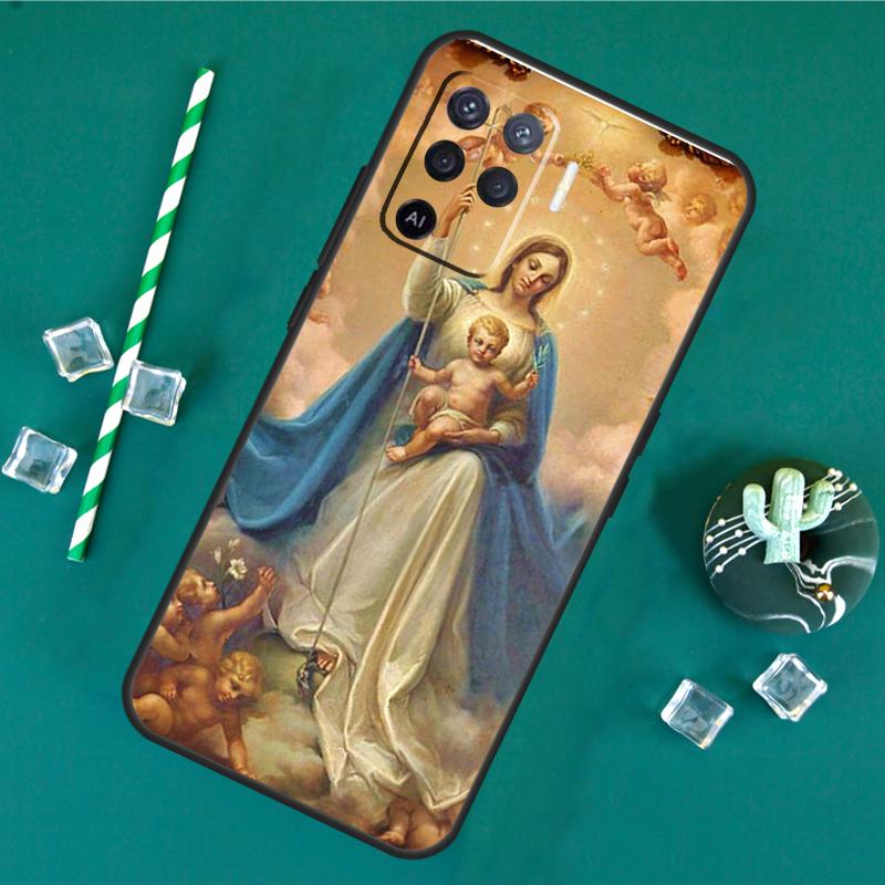 Virgin Mary Case For Oppo A80 A40 A60 A16 A76 A96 A91 A15 A17 A74 A94 A54 A57S A18 A38 A58 A78 A98 Cover