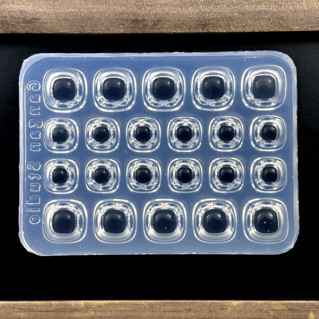 Прозрачная силиконовая палитра для нейл-арта - Квадратная форма и миксер, устойчивые к изменению цвета