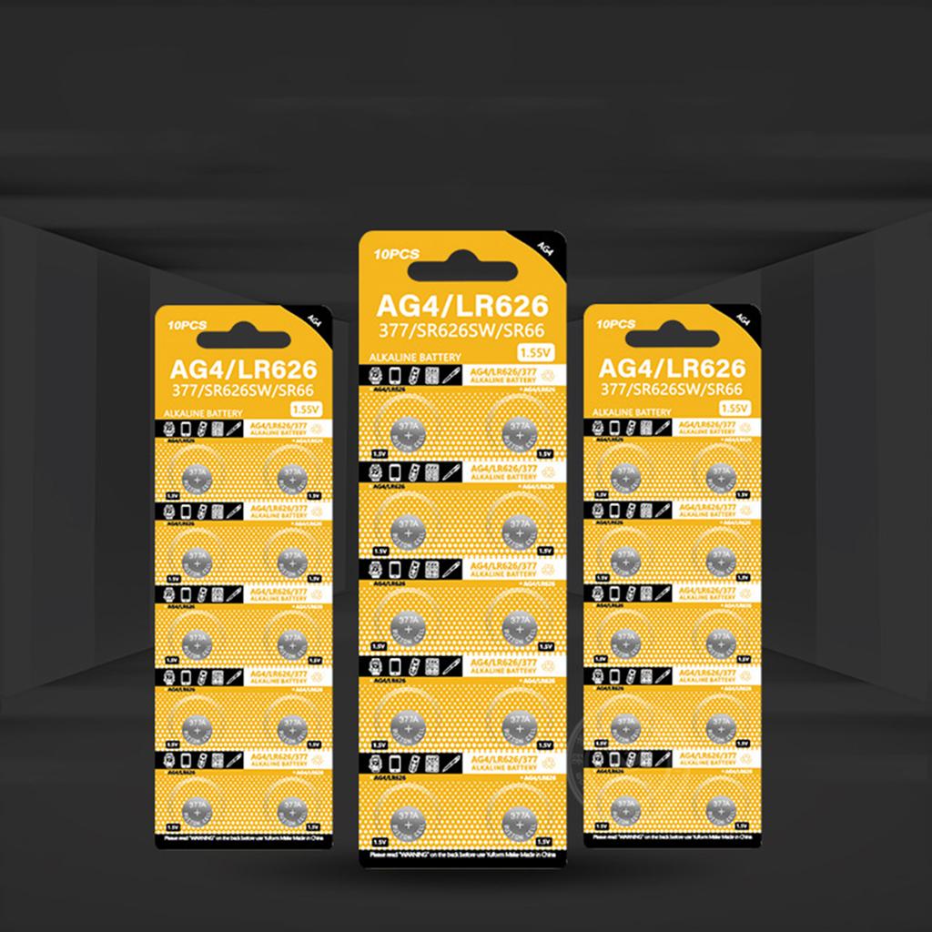 10/50 шт. батарейки AG4 LR626 таблеточного типа 1,55 В, долговечные, подходят для часов, камер и игрушек