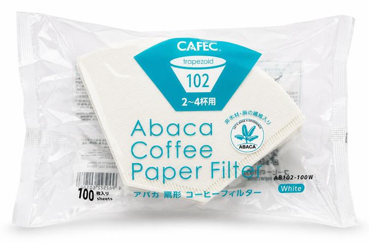 CAFEC trapezoidal filter. Abaca 102 cup3-5 100 pcs. AB-102/100W