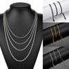 Серебряное ожерелье, очаровательное черное женское ювелирное изделие, мужское мужское хип-хоп, Золотая цепочка унисекс, цепочка в стиле панк, ожерелье, аксессуары из нержавеющей стали