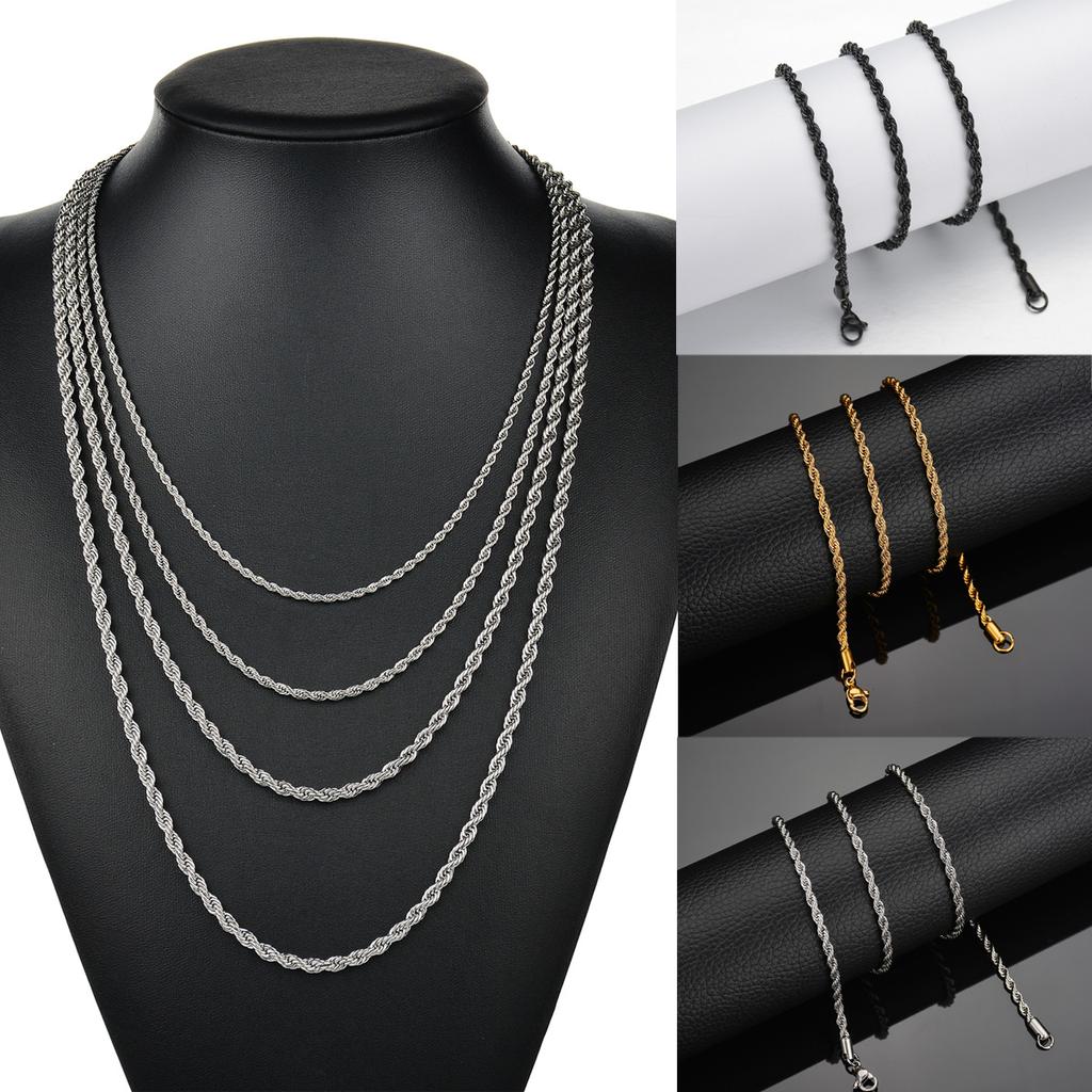 Серебряное ожерелье, очаровательное черное женское ювелирное изделие, мужское мужское хип-хоп, Золотая цепочка унисекс, цепочка в стиле панк, ожерелье, аксессуары из нержавеющей стали