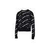 Pro Dri-FIT Loose Fit Knit Tag Crew Neck Long Sleeve Sweatshirt Women Tops Black CJ3589-010