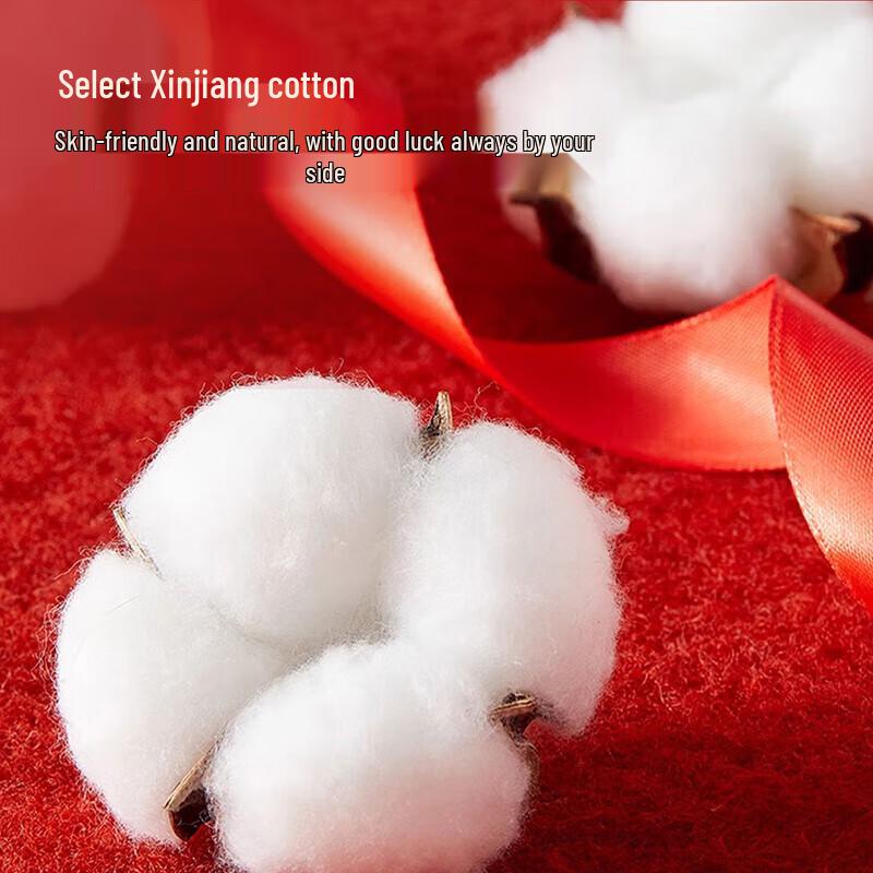 Langsha Women's Mid-Waist Festive Red Cotton Briefs