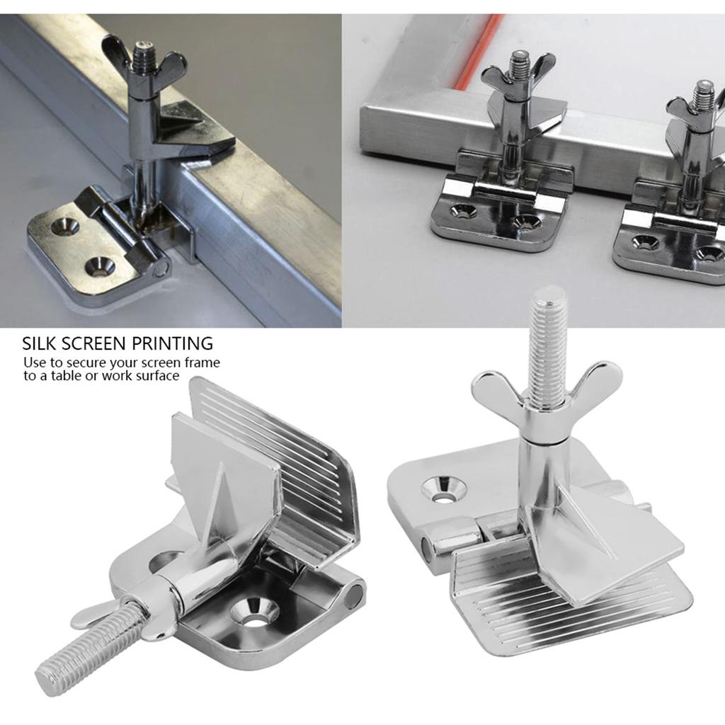 Zinc Alloy Frame Hinge Clamp Screen Printing Hinge Clamp Silk Screen Printing Clamp Hobby Tool for DIY Screen Printing Supplies