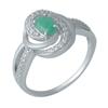 Серебряное кольцо с натуральным изумрудом 0.737ct (1990469)