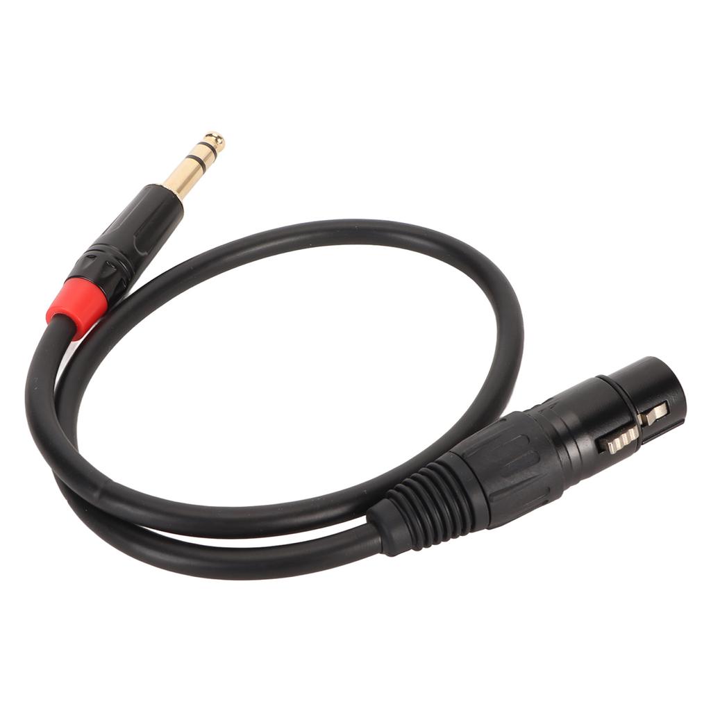 XLR Female to TRS Cable 3 Pin XLR to 1 4in TRS Stereo Plug Balanced Interconnect Cable 0.5m