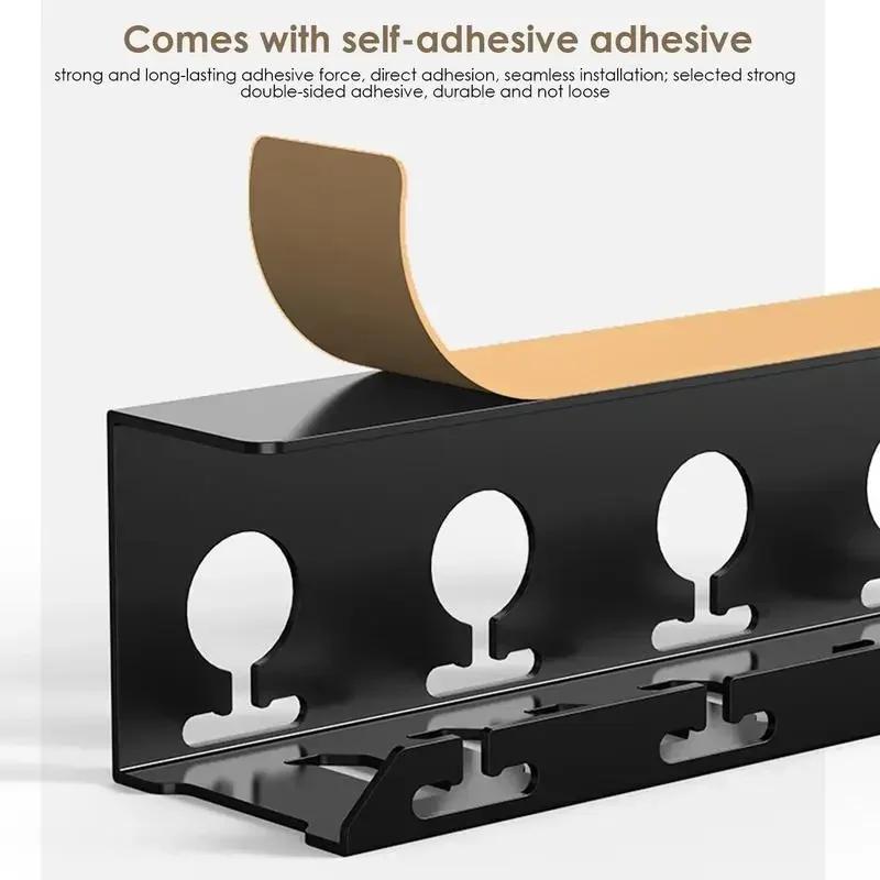 Подстольный кабельный лоток Металлический кабельный лоток под столом с зажимом Держатель шнура удлинителя Не требует сверления Прочные Вместительные принадлежности